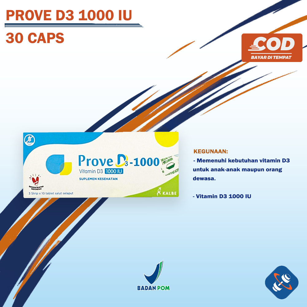 Prove Vitamin D3 1000iu Isi 30 Tablet Vitamin D3 Kalbe