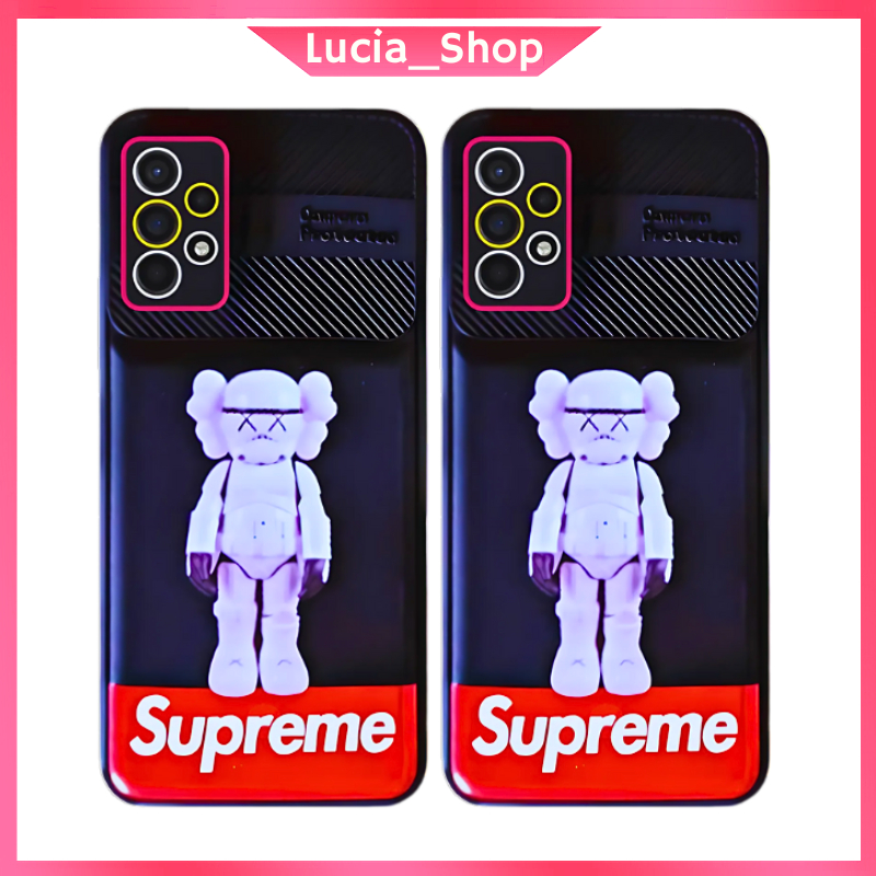 Case Oppo A5S A7 A11K A12 A15 A15S A16 A16S A17 A54 4G F9 Casing Kaws Supreme Cover Camera TPU Premi