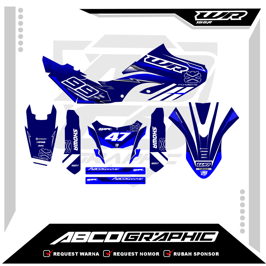 DECAL YAMAHA WR - DECAL TRAIL KEREN - DECAL TRAIL HOLOGRAM