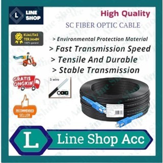 Kabel Fiber Optik 500m / 500 Meter Ftth Drop Cable Sc-Sc Fiber Optic (FO) Preconn