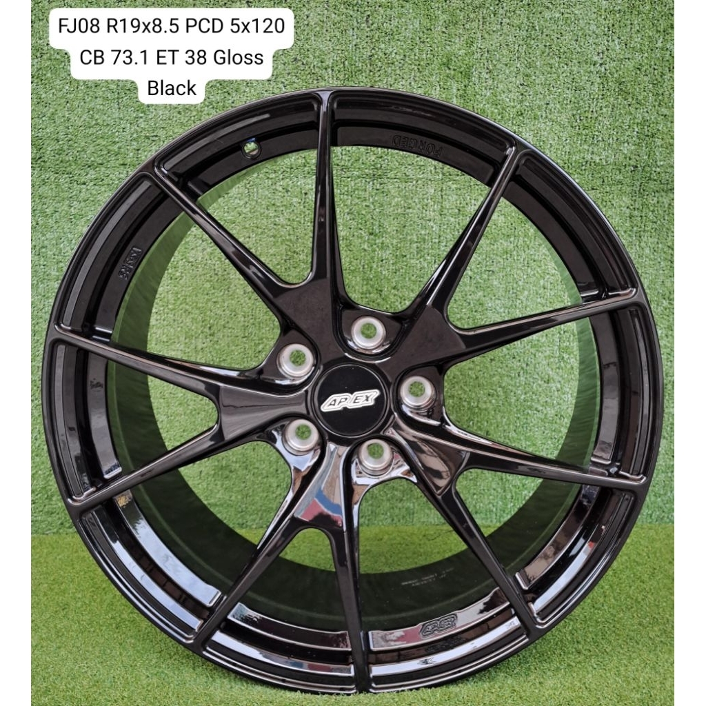Velg Mobil BBS Ring 19x8.5 PCD 5x120 ET 38 Gloss Black