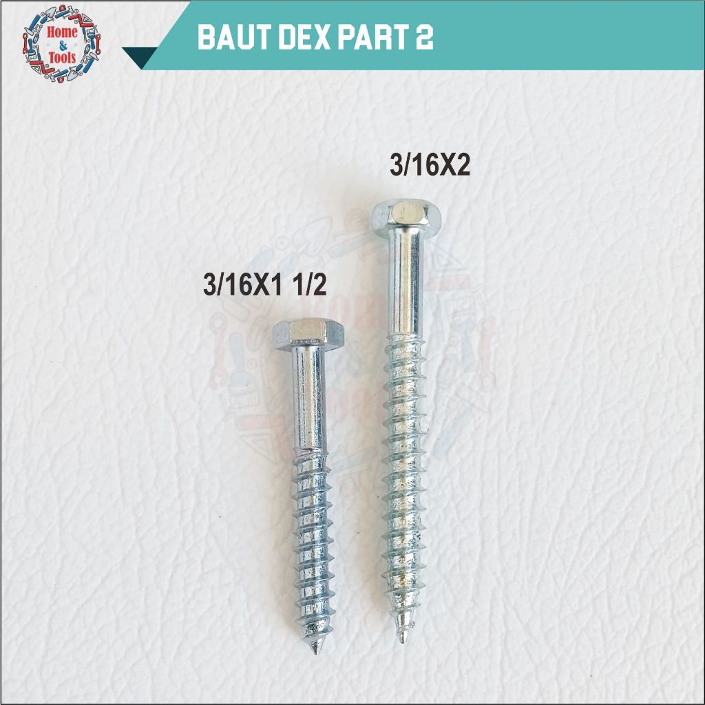 BAUT DEX 3/16 / BAUT TEMBOK / SEKRUP FISHER / BAUT FISHER / BAUT TANAM / LAG SCREW / DECK SCREW