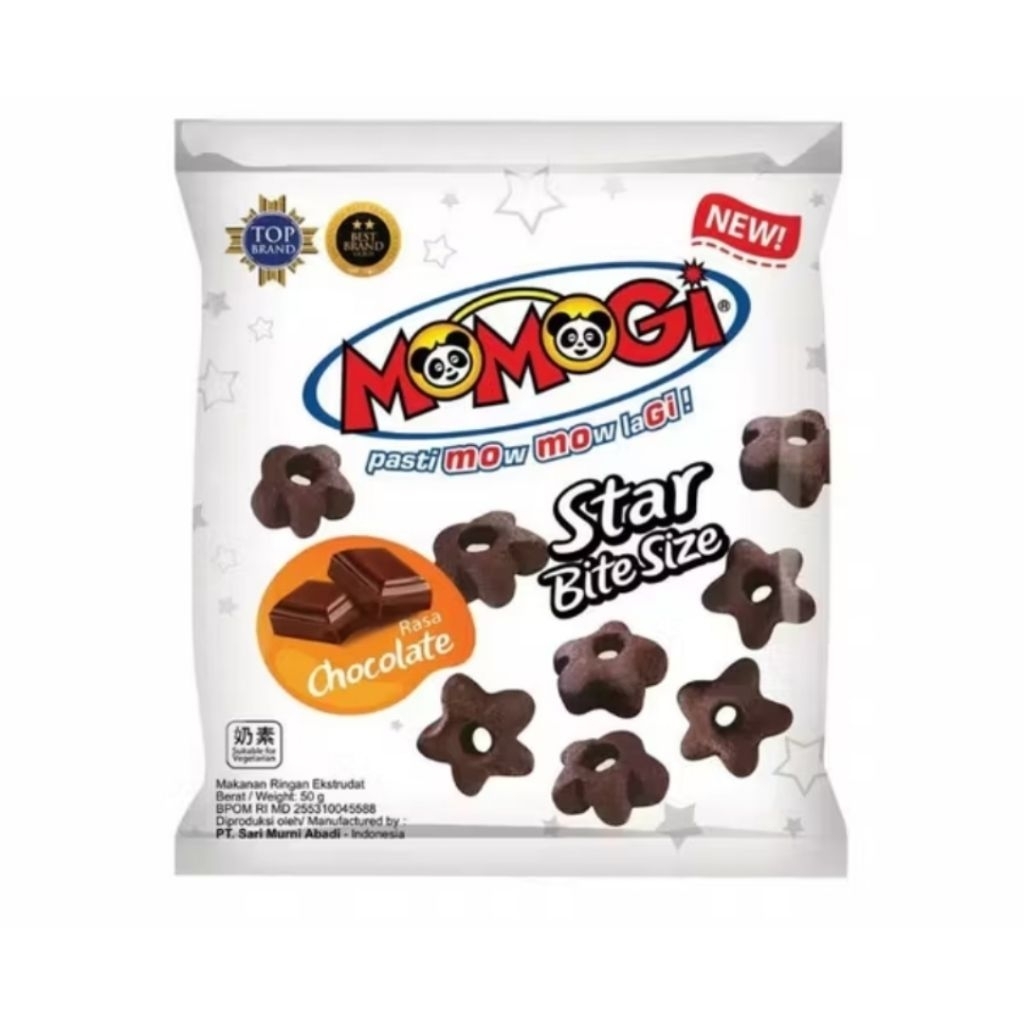 Snack Ciki Momogi Star Bite Rasa Coklat