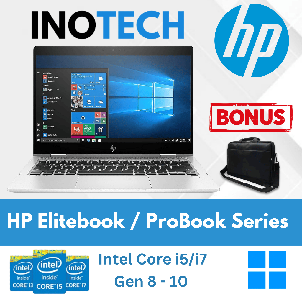 Laptop HP EliteBook / ProBook / Pavilion Core i5 / i7 | RAM 8GB / 16GB | Layar 13 / 14 / 15 Inch FHD