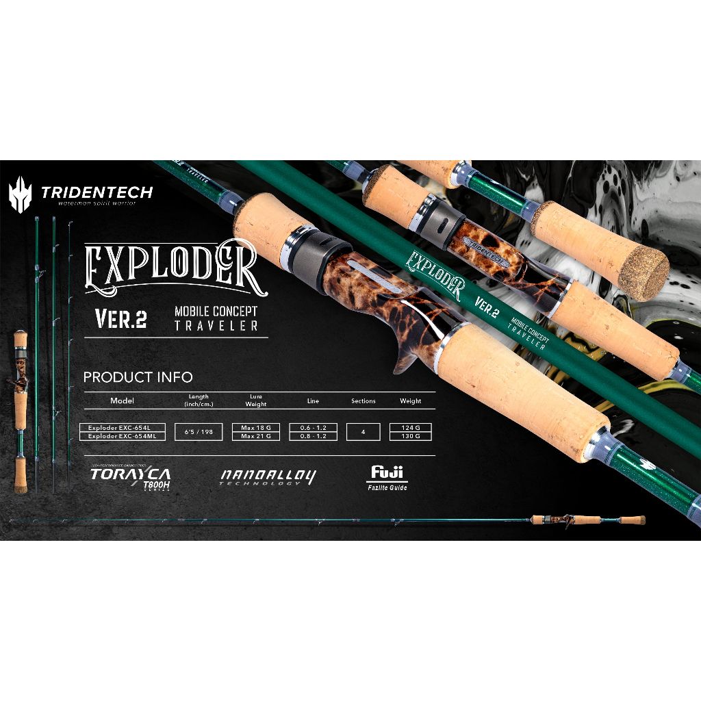 TRAVEL ROD TRIDENTECH EXPLODER TERBARU MODEL BC