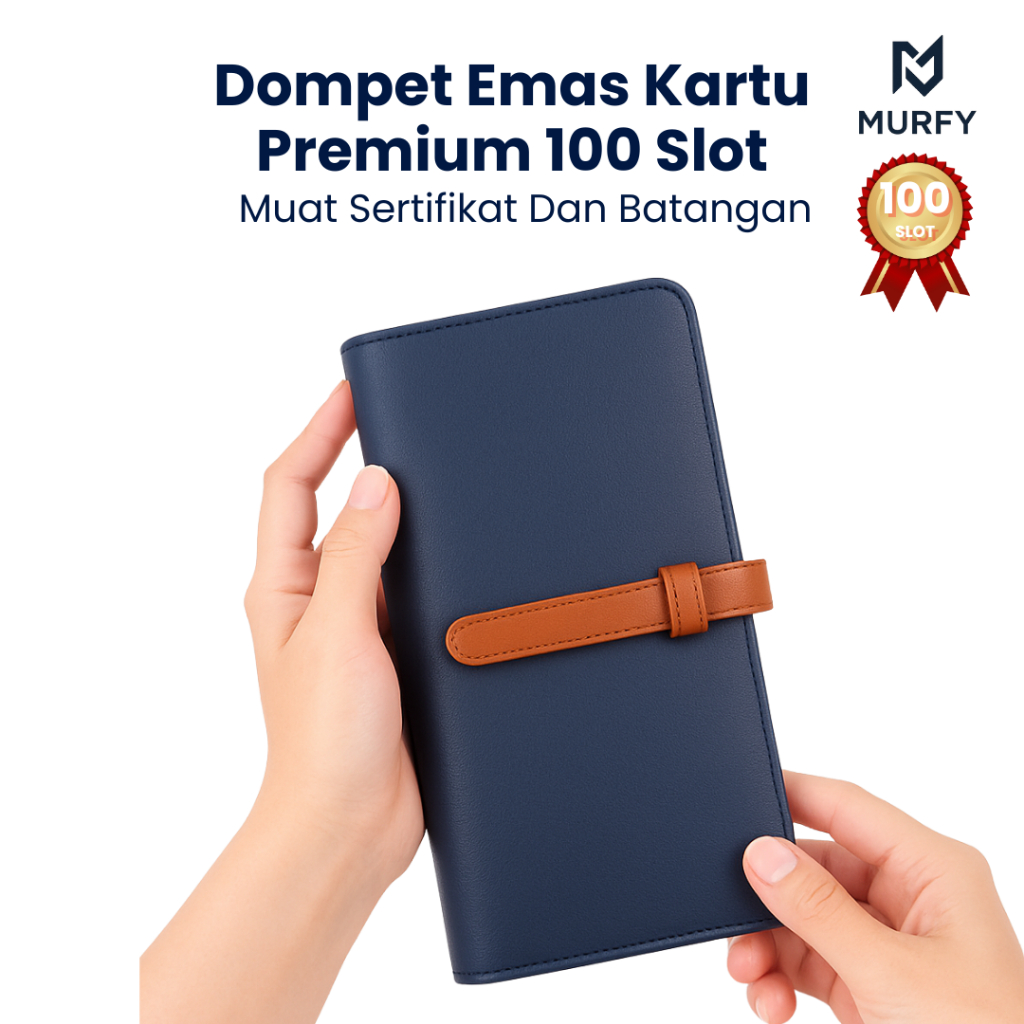 MURFY - Dompet Logam Mulia Antam Eksklusif 100 Slot Kulit | Dompet Emas Investasi & Hadiah