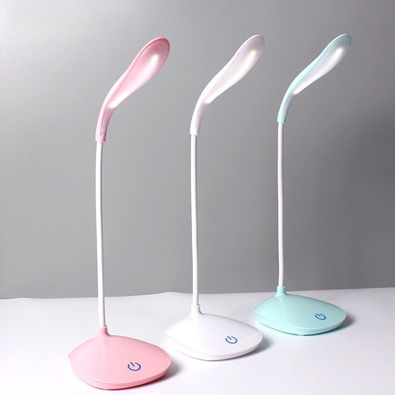 Lampu LED Meja Belajar USB Lampu Baca Desk Lamp Listrik Lampu Belajar Cas Recharge 3 Mode Sentuh