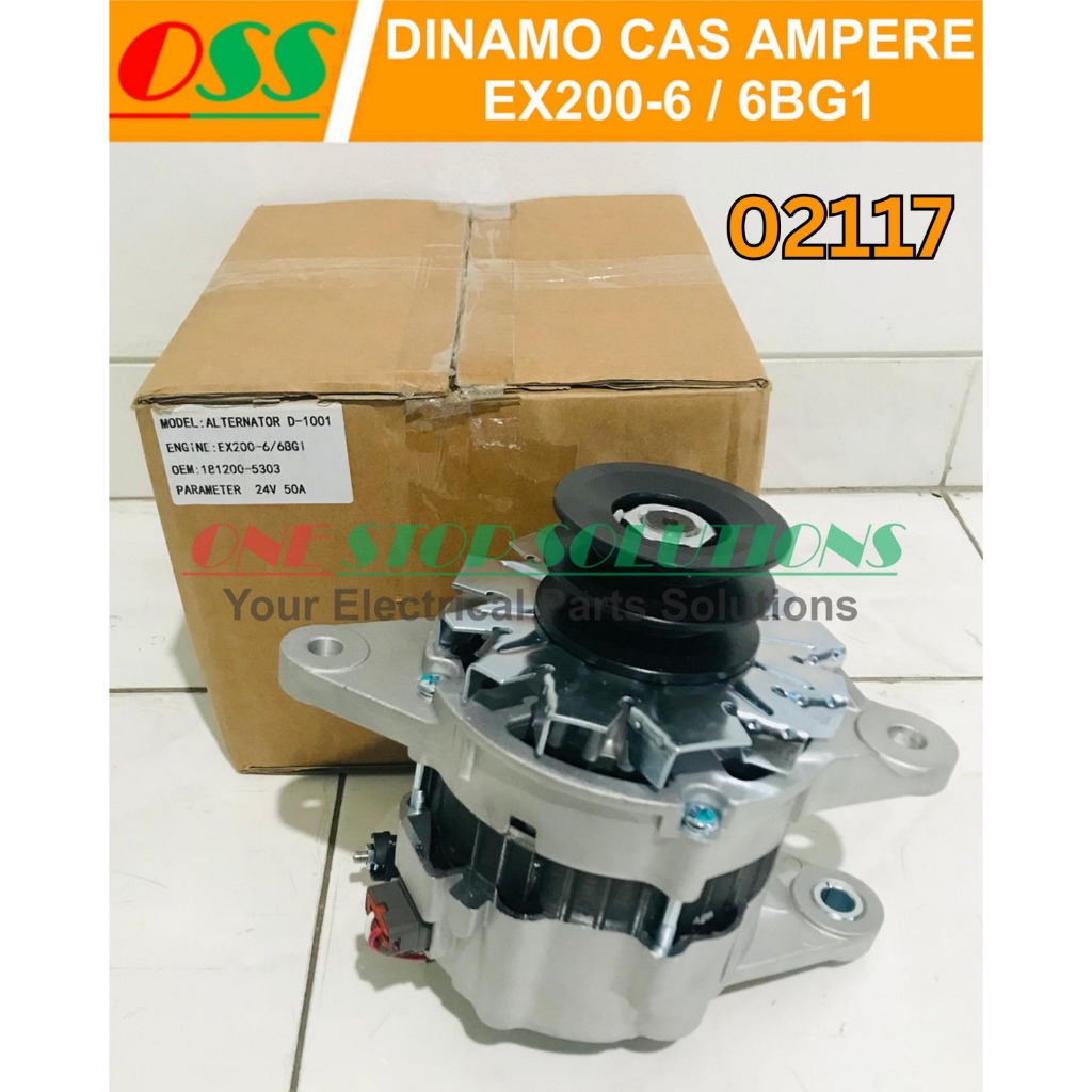 DINAMO CAS AMPERE ALTERNATOR D-1001 EX200-6 / 6BG1 ISUZU FOTON FORWARD 24V 50A 181200-5303