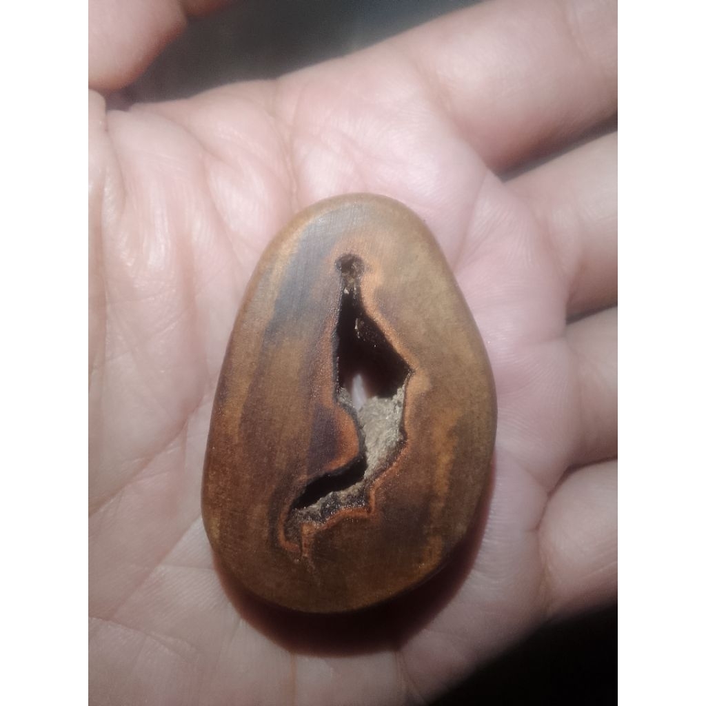 liontin kayu unik antik galih kayu la Nang original combong motif kujang