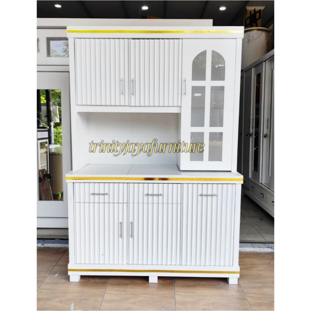 Lemari Dapur Lemari Piring Sayur Lemari Kitchen 2 Pintu 3 Pintu Bahan Multiplek/trinityjayafurniture