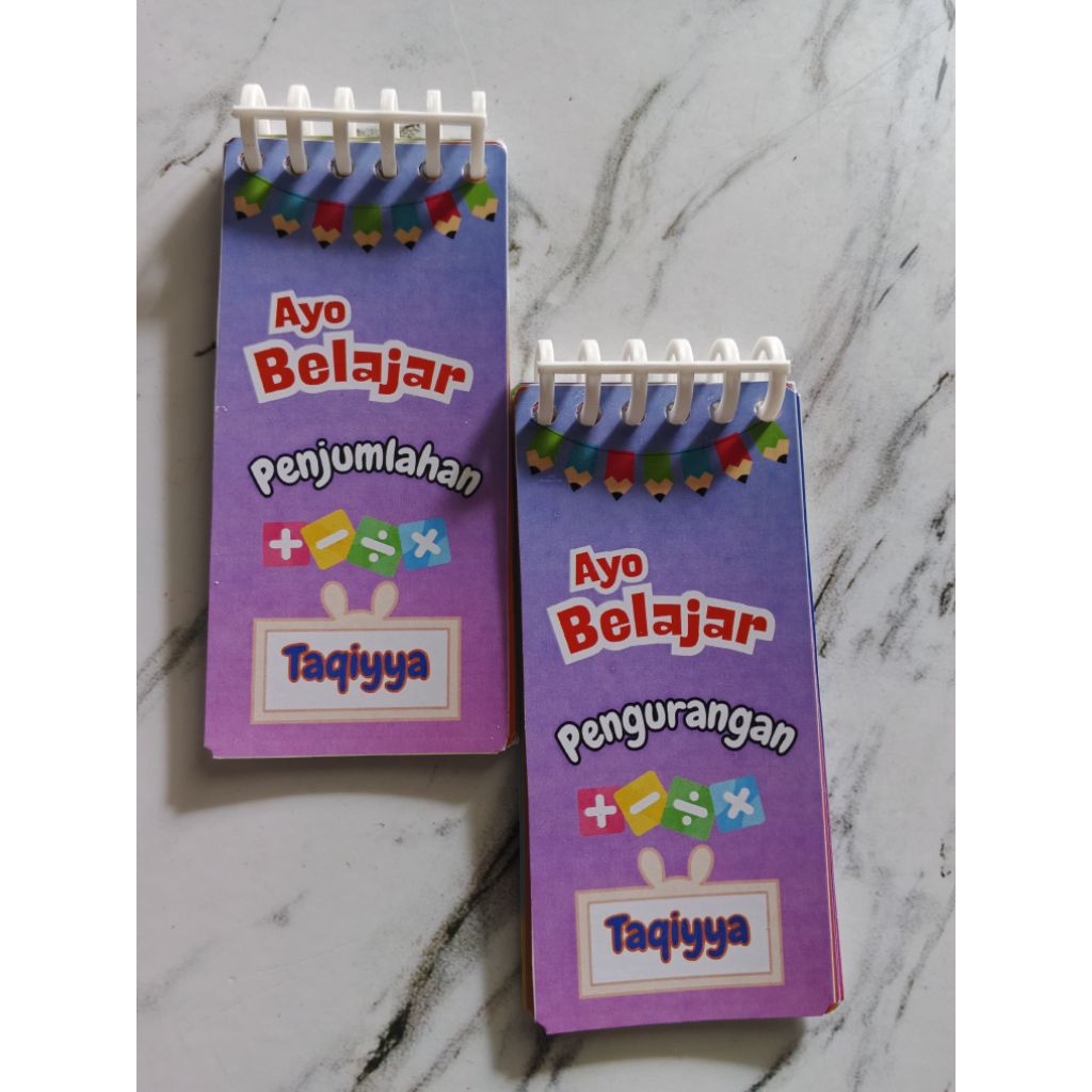 Kartu perkalian, flash card perkalian ukuran besar