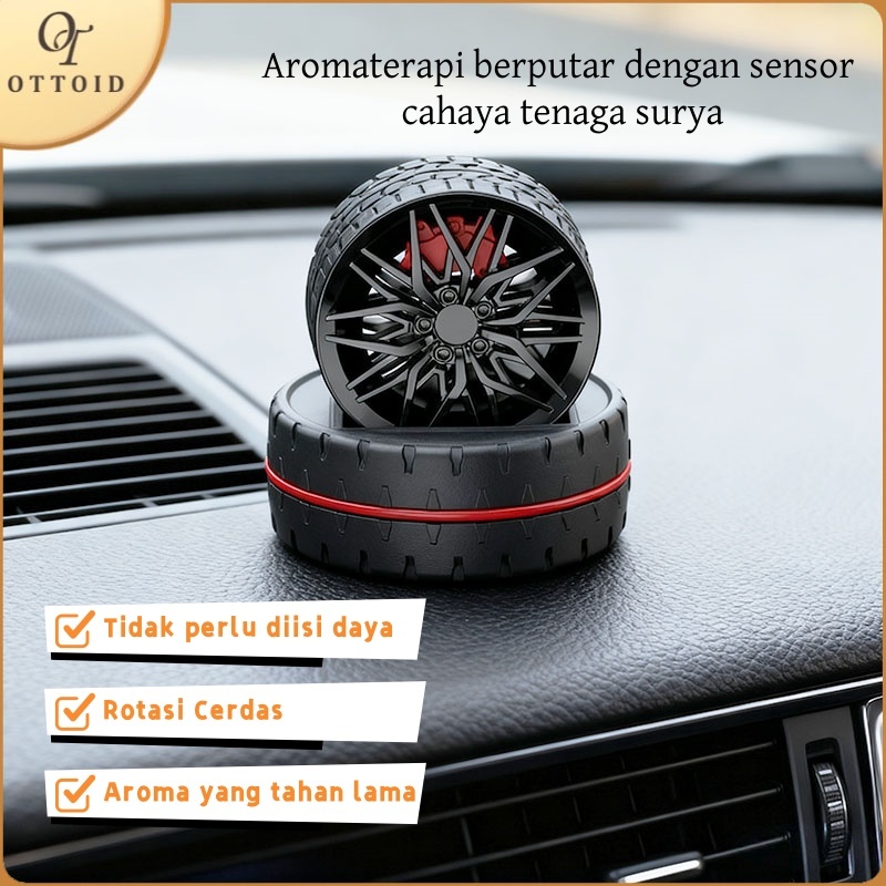 OTTOID Parfum Mobil Tenaga Surya Parfum Mobil Mewah Hiasan Dashboard Mobil Diffuser Wangian Mewah