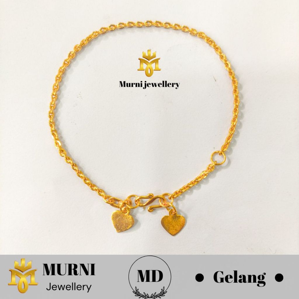 Perhiasan Gelang Emas Muda Asli Model Rante Medan Nori