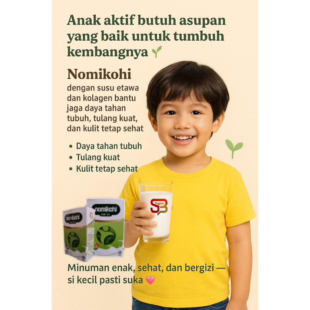 Nomikohi FDN Etaglow Susu Etawa Susu Kambing Tulang Sendi Tinggi Kolagen Mencerahkan Kulit Kuatkan S