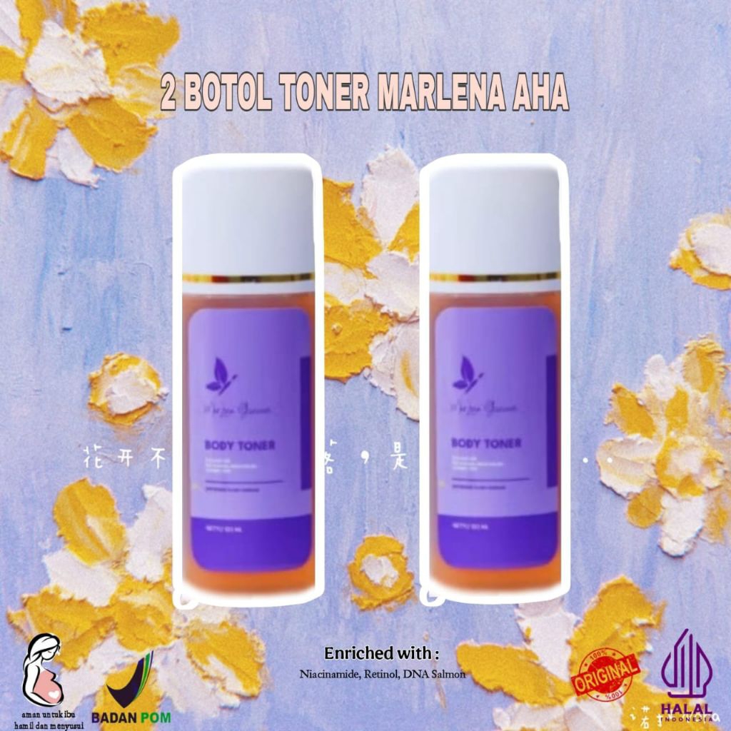 2 PCS) TONER MARLENA KELUPAS BADAN BPOM Mengangkat Sel Kulit Mati