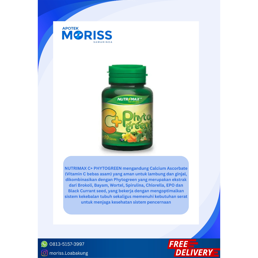 NUTRIMAX C PLUS PHYTOGREEN 30S
