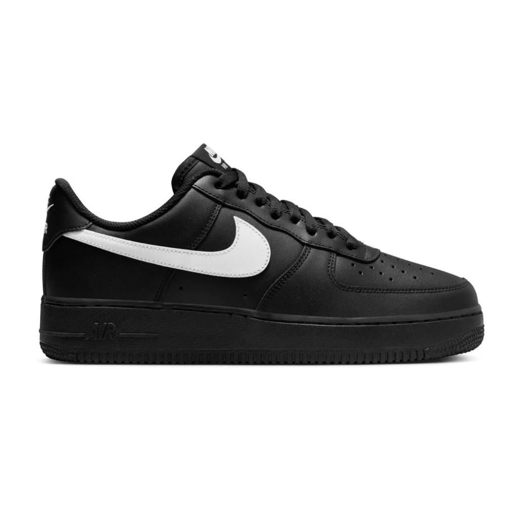 NK AF 1 '07 Black/Black/White Sneakers Pria ORIGINAL