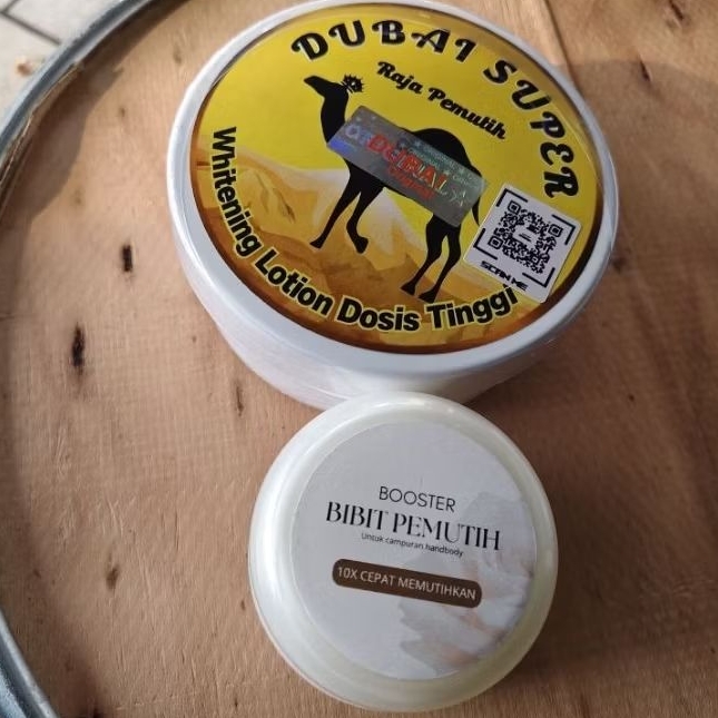 (paket) dubai super lotion + bibit booster pemutih