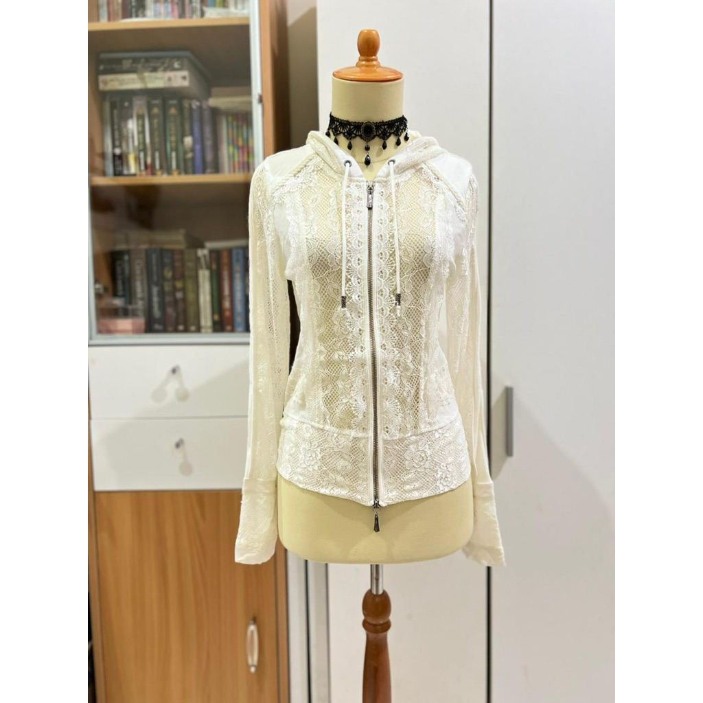 Ozz On Jacket Emo White Grunge Goth