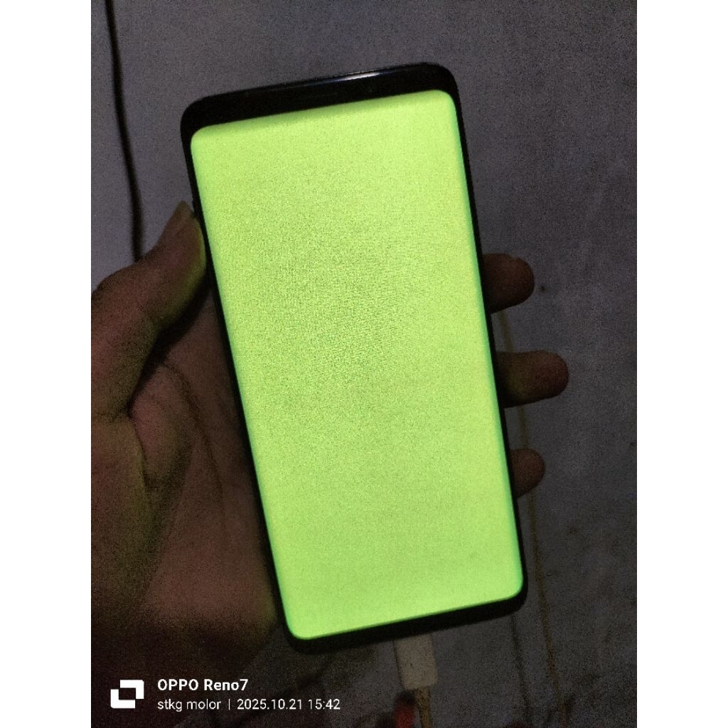 LCD + PRAME TATAKAN LCD PLUS KONEKTOR CAS SAMSUNG S9 PLUS SM-G965F ORIGINAL COPOTAN....