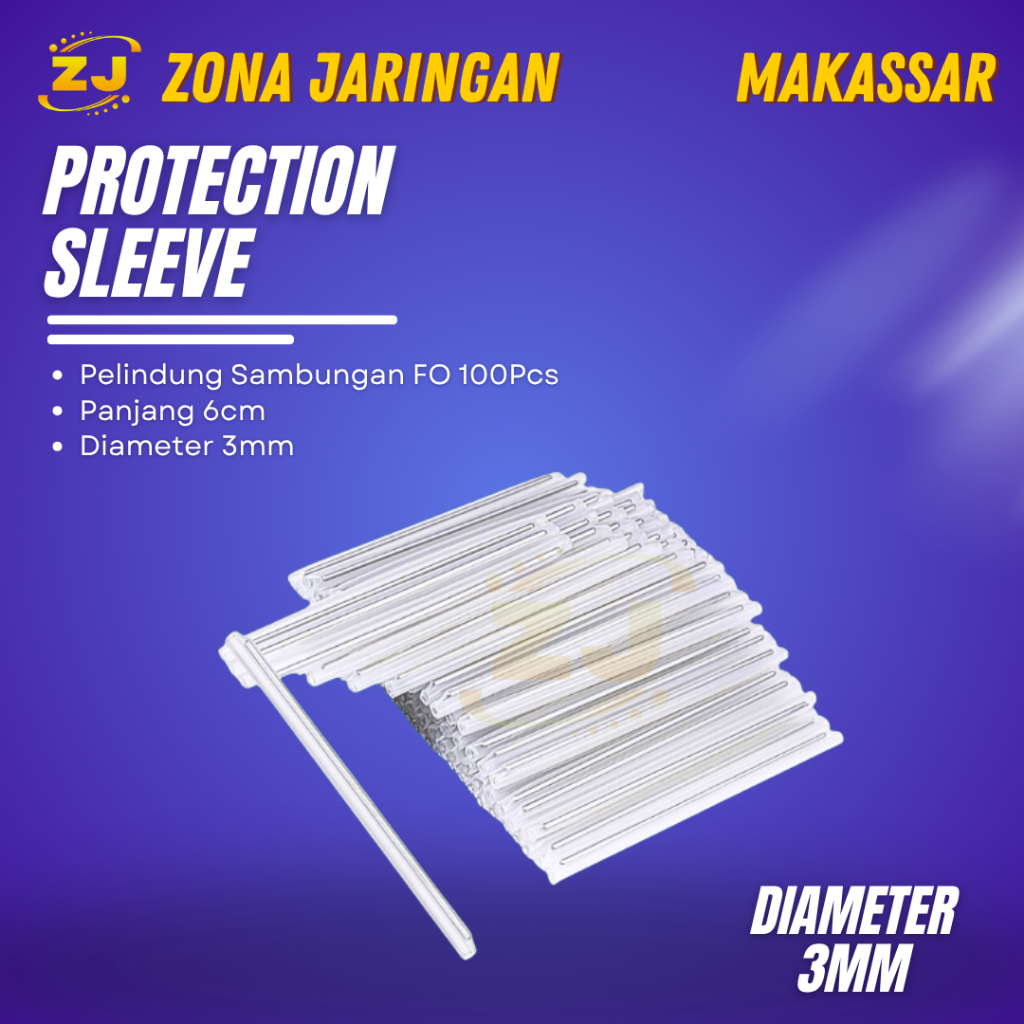 Protection Sleeve Fiber Optic 6CM | Penyambung Core FO isi 100PCS