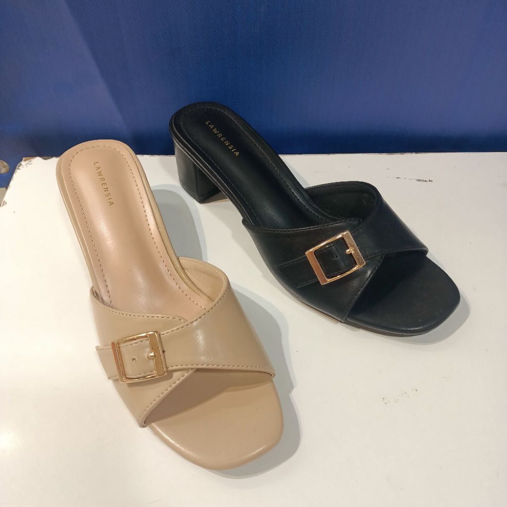 sandal wanita heels 5cm LAWRENSIA original