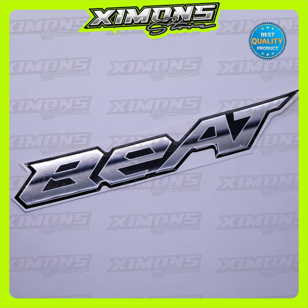 emblem timbul honda beat / emblem titanium honda beat / emblem beat jepang