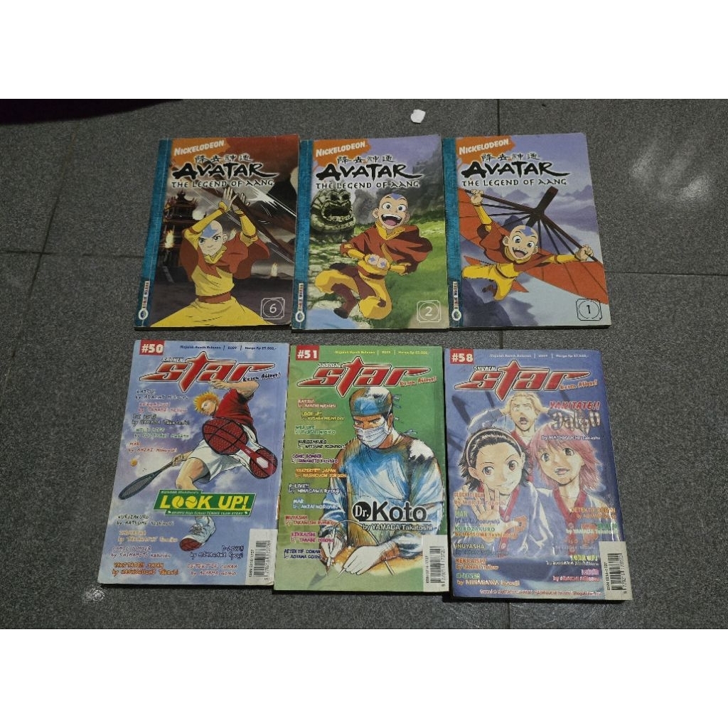 Majalah animax, xy kids, Shonen Jump, Avatar, belajar 3 menit dll