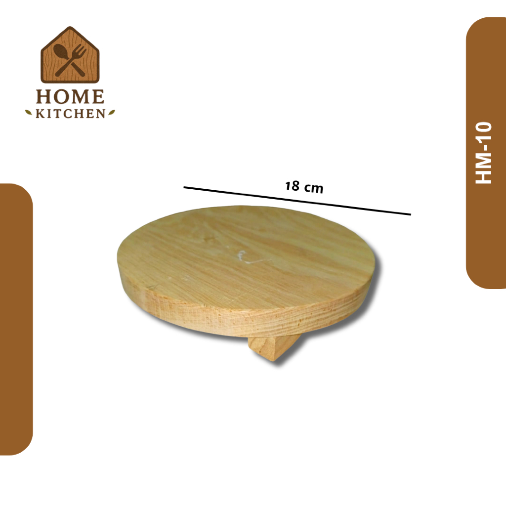 HomeKitchen Talenan Kaki Bulat | Talenan Kayu Pinus