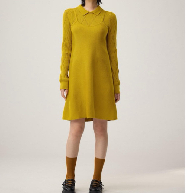 Pre Order - Two-piece knit mini dress GU