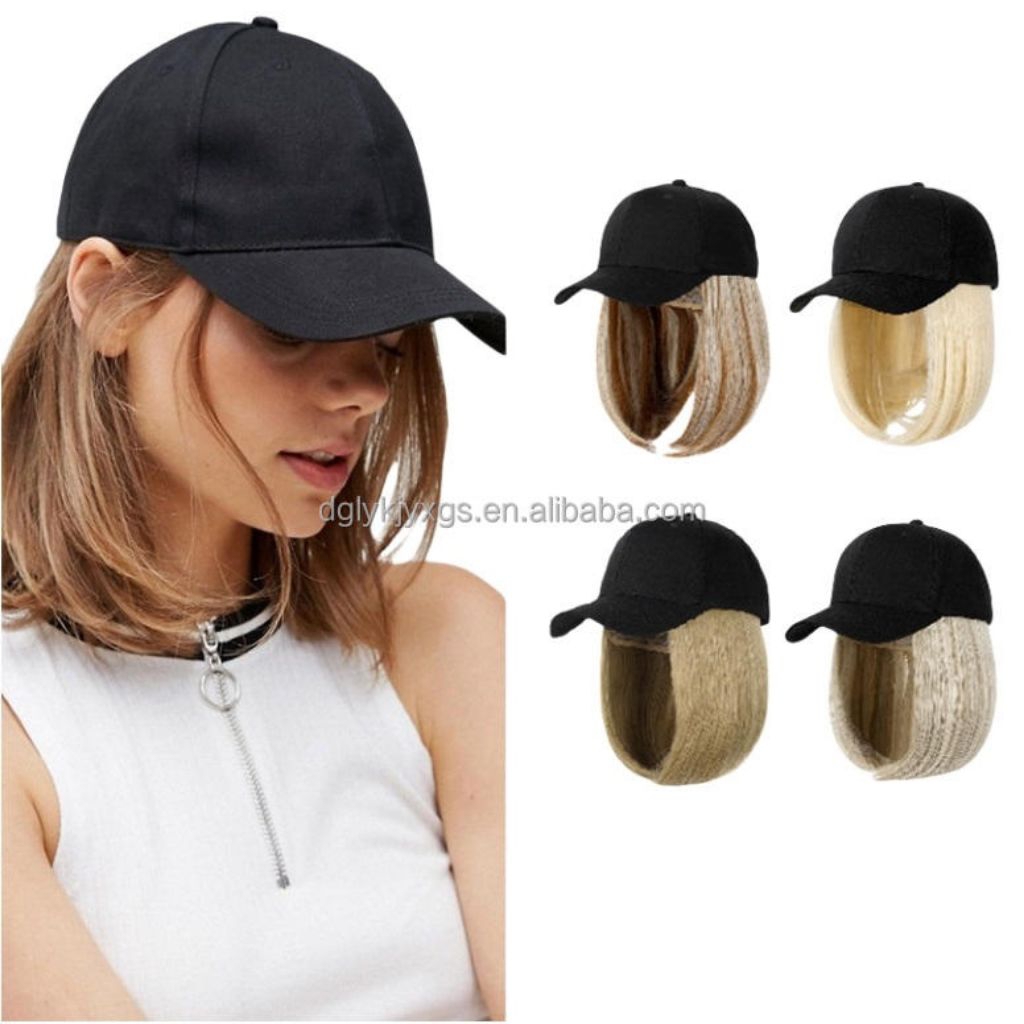 WIG TOPI BASEBALL RAMBUT PENDEK WIG TOPI BASEBALL WANITA WIG TOPI KEKINIAN WIG TOPI TRENDY FASHION W