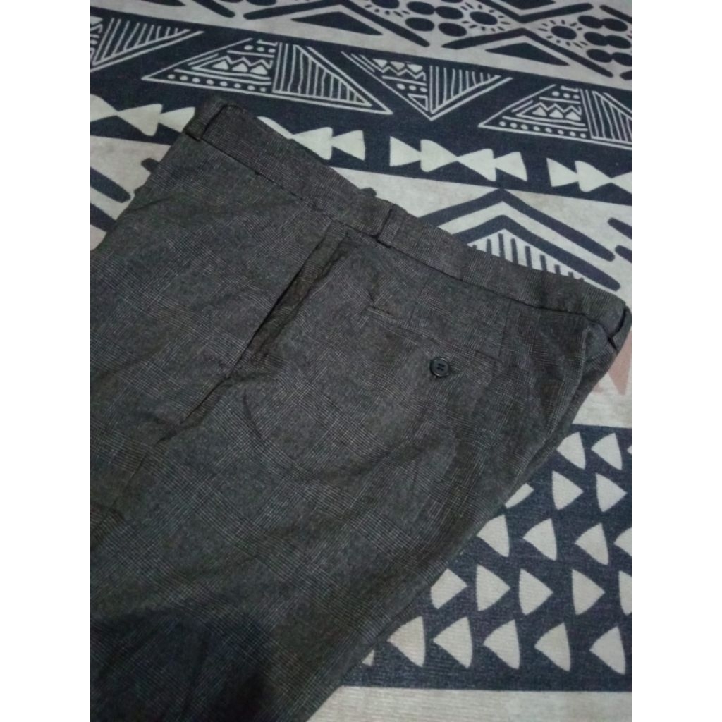 H&M celana Tartan formal pria