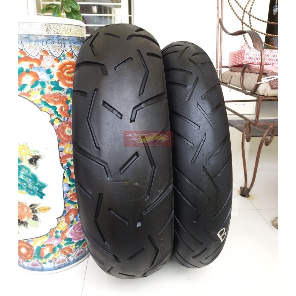 TEBAL ban sepasang continental attack 120/70 170/60 ring 17 not karoo big block e805 custom