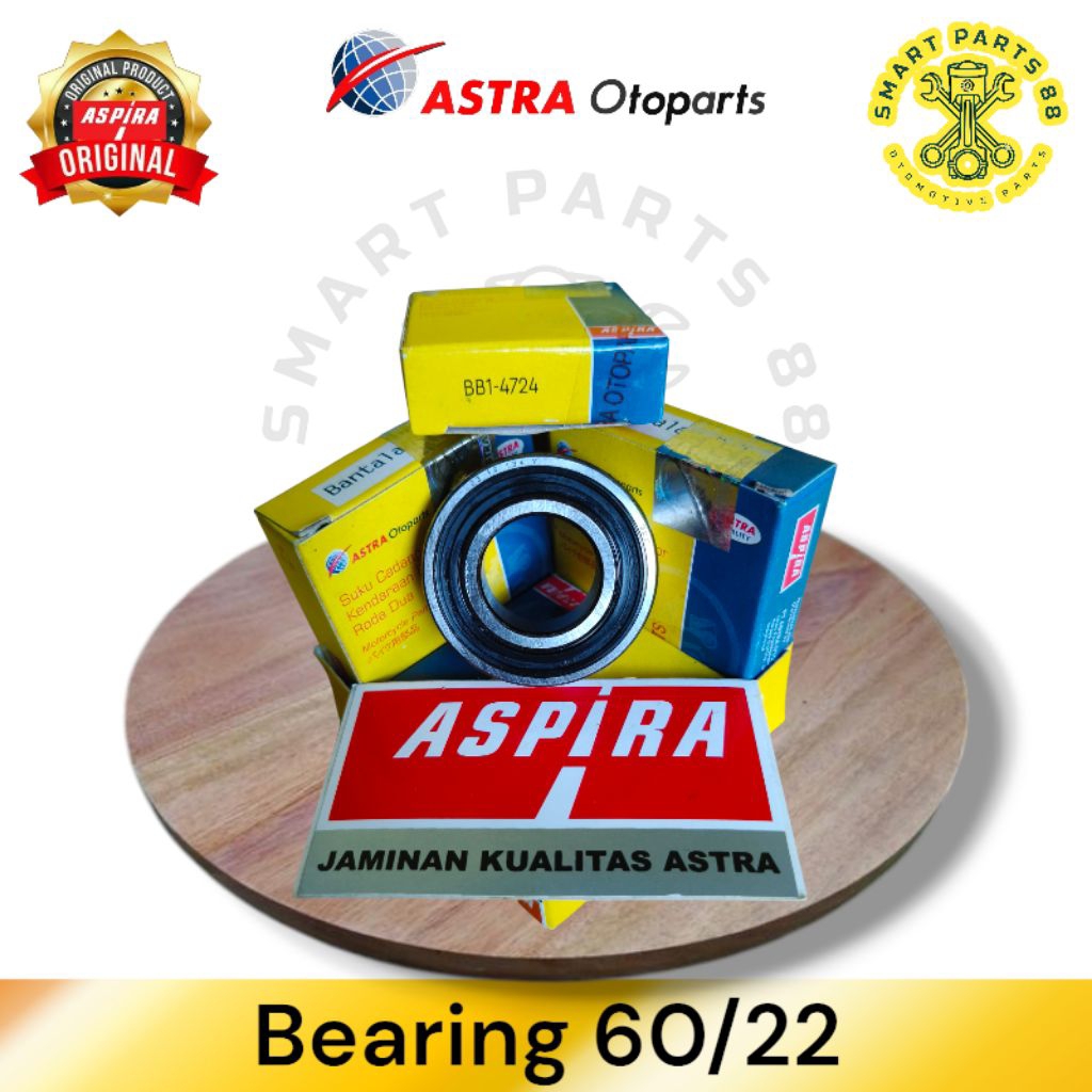 BERING LAHER RODA BELAKANG BEAT ORIGINAL ASPIRA SKF 60/22 BEARING 60/22