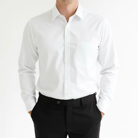 Kemeja Putih Slim Fit | Kemeja Formal | Kemeja putih polos pria lengan panjang | Baju kantor formal