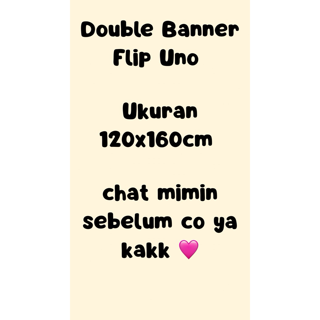 DOUBLE FLIP BANNER UNO/CUSTOM
