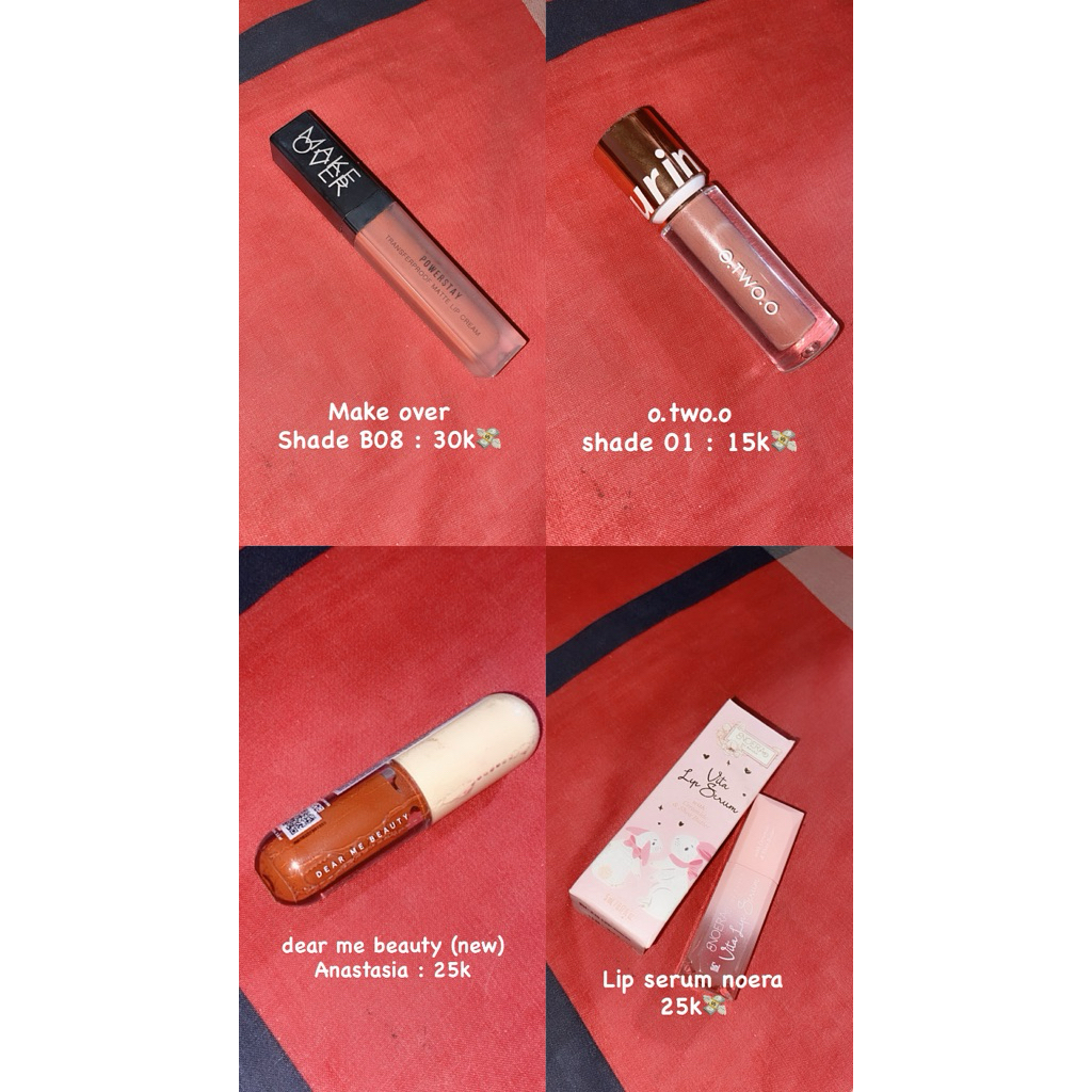 preloved lipstik (lip serum noera, make over, dear me beauty, o.two.o)
