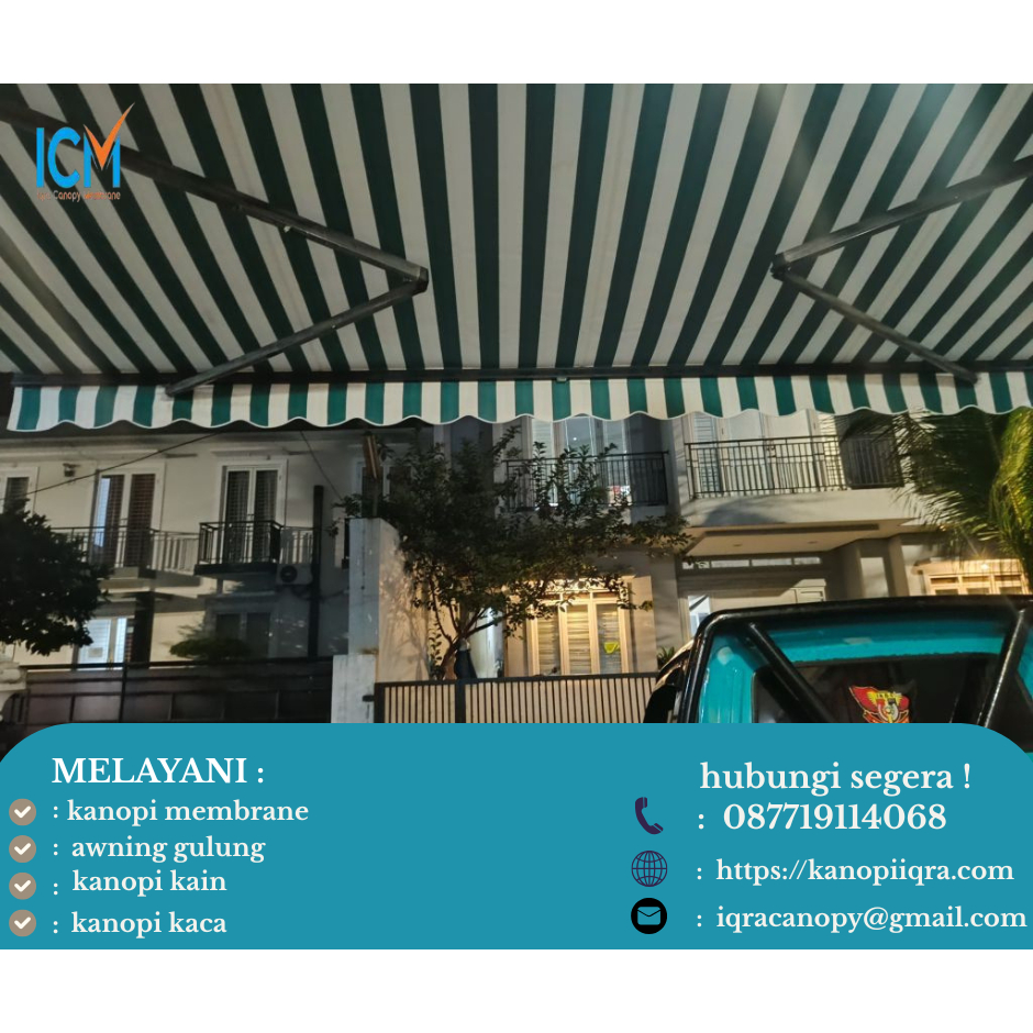 awning gulung manual otomatis