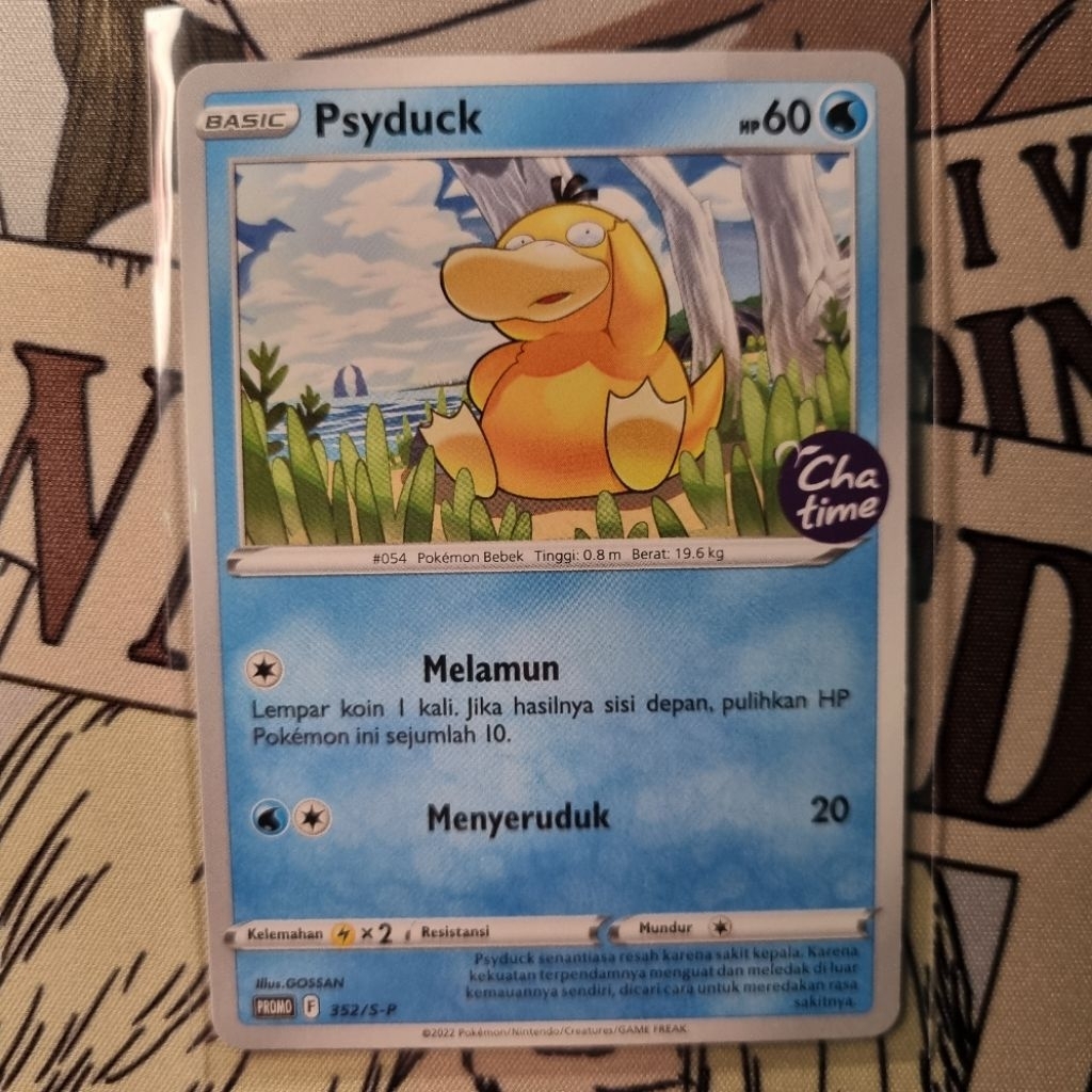 Psyduck Chatime Promo Pokemon TCG Indo
