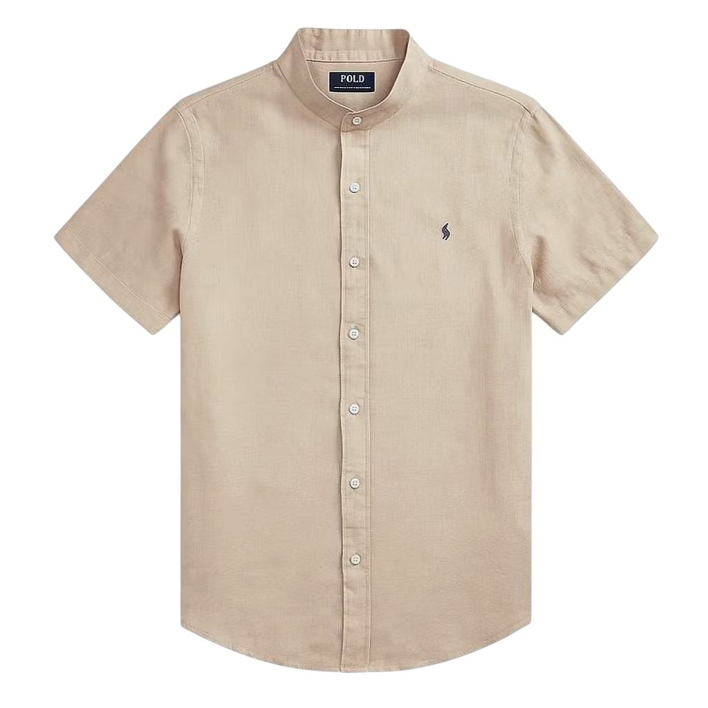 Kemeja Shanghai Polo Ralph Lauren pria lengan pendek Shanghai Slim fit