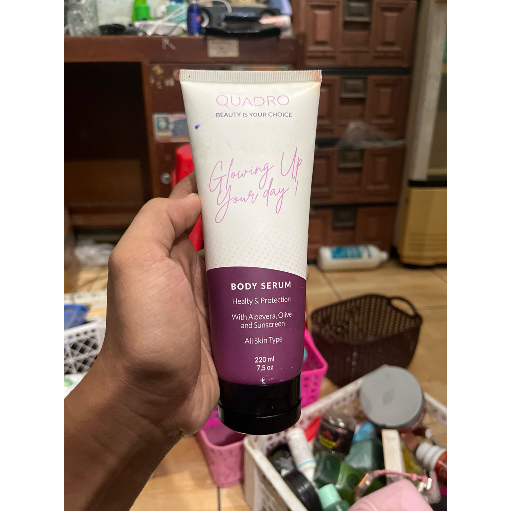 Quadro Hand Body Care Serum Lotion Ton up Pelindung Uv Ultra Violet 220 ml