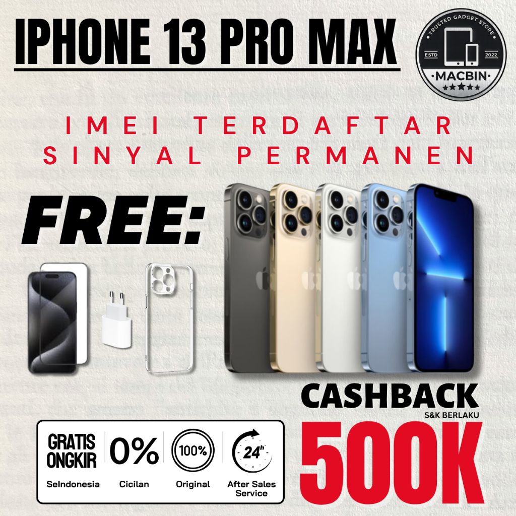 iPhone 13 Pro Max 128GB 256GB 512GB Second iBox Fullset ALL Operator