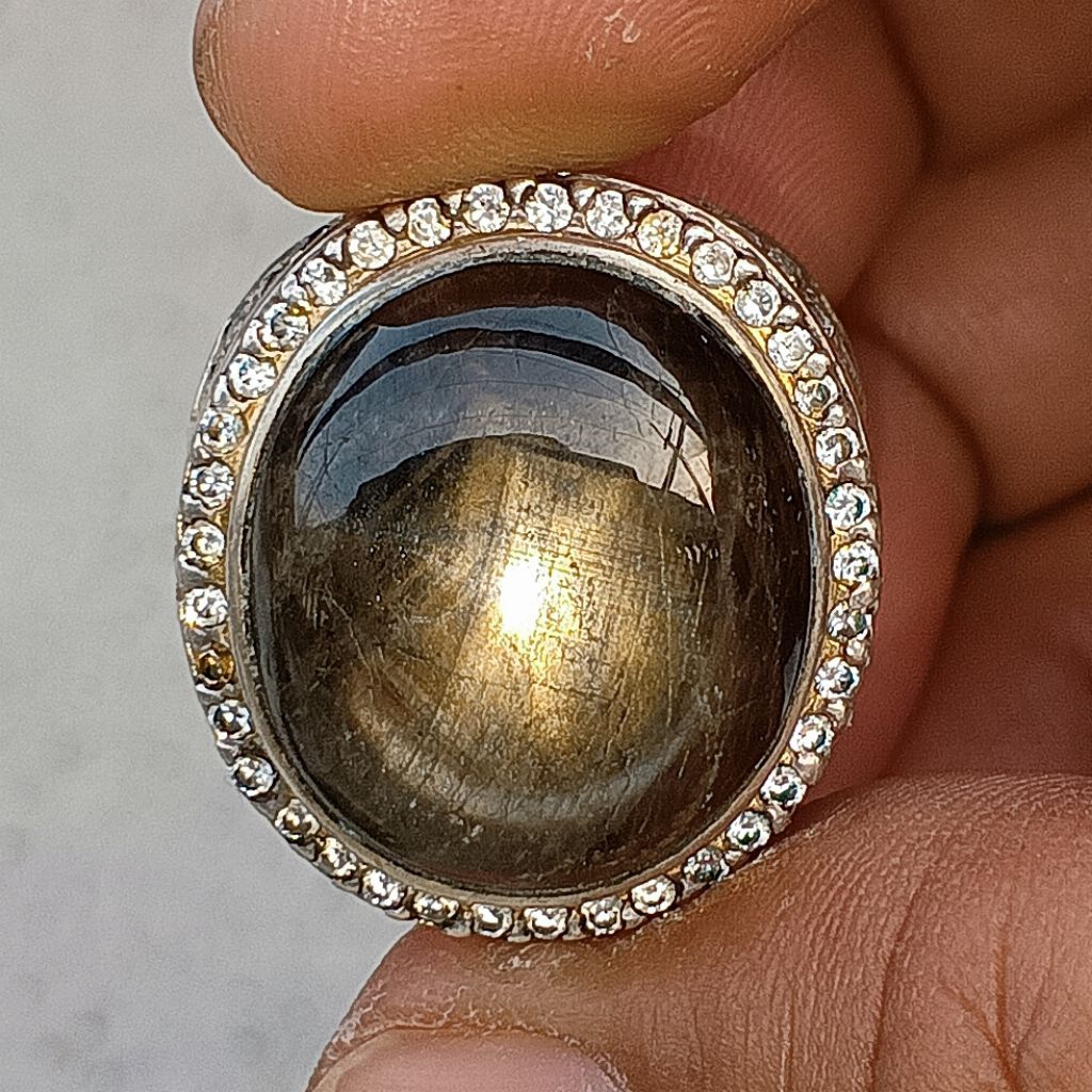 black safir star ring perak microsetting