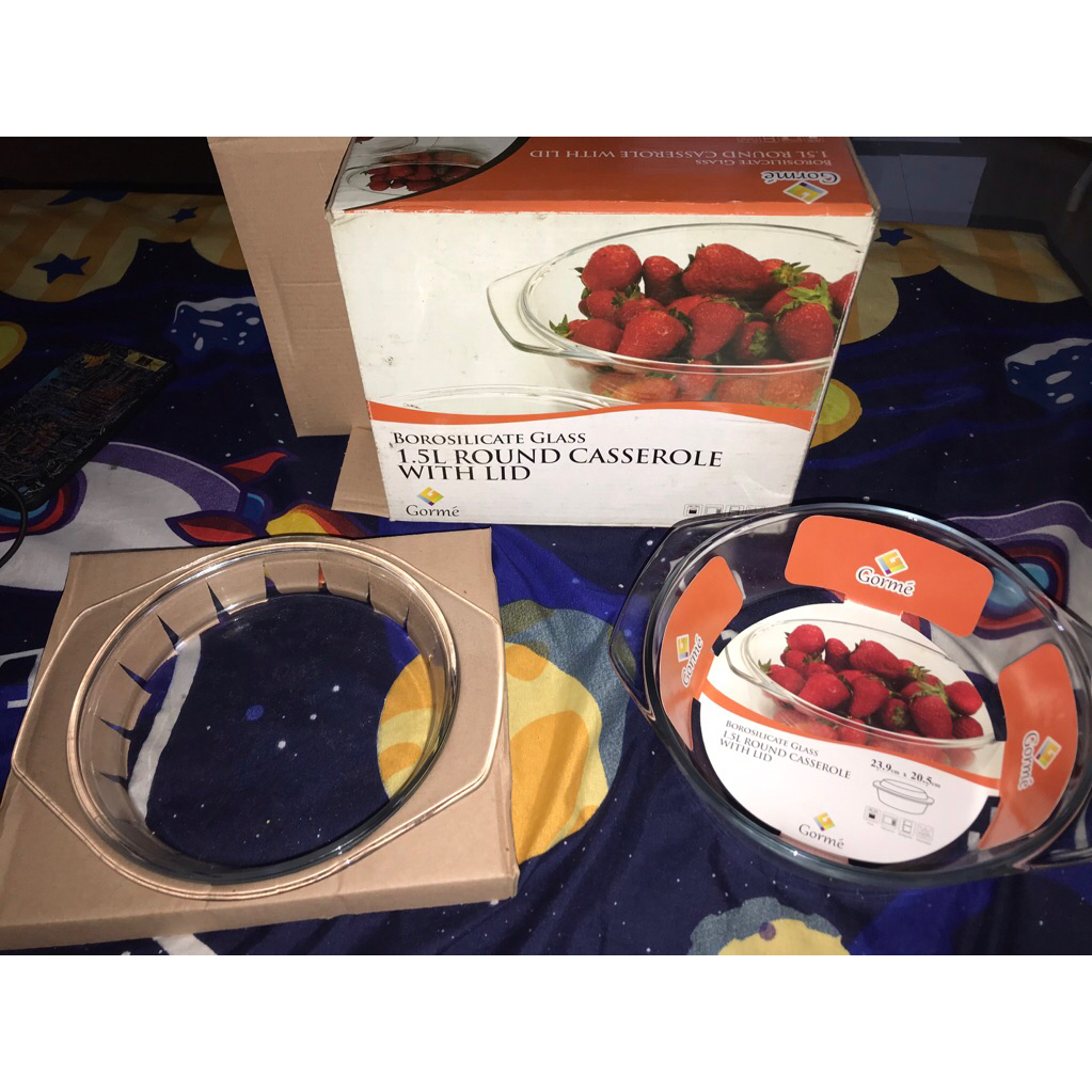 Gorme Borosilicate Glass 1.5L Round Casserole with Lid