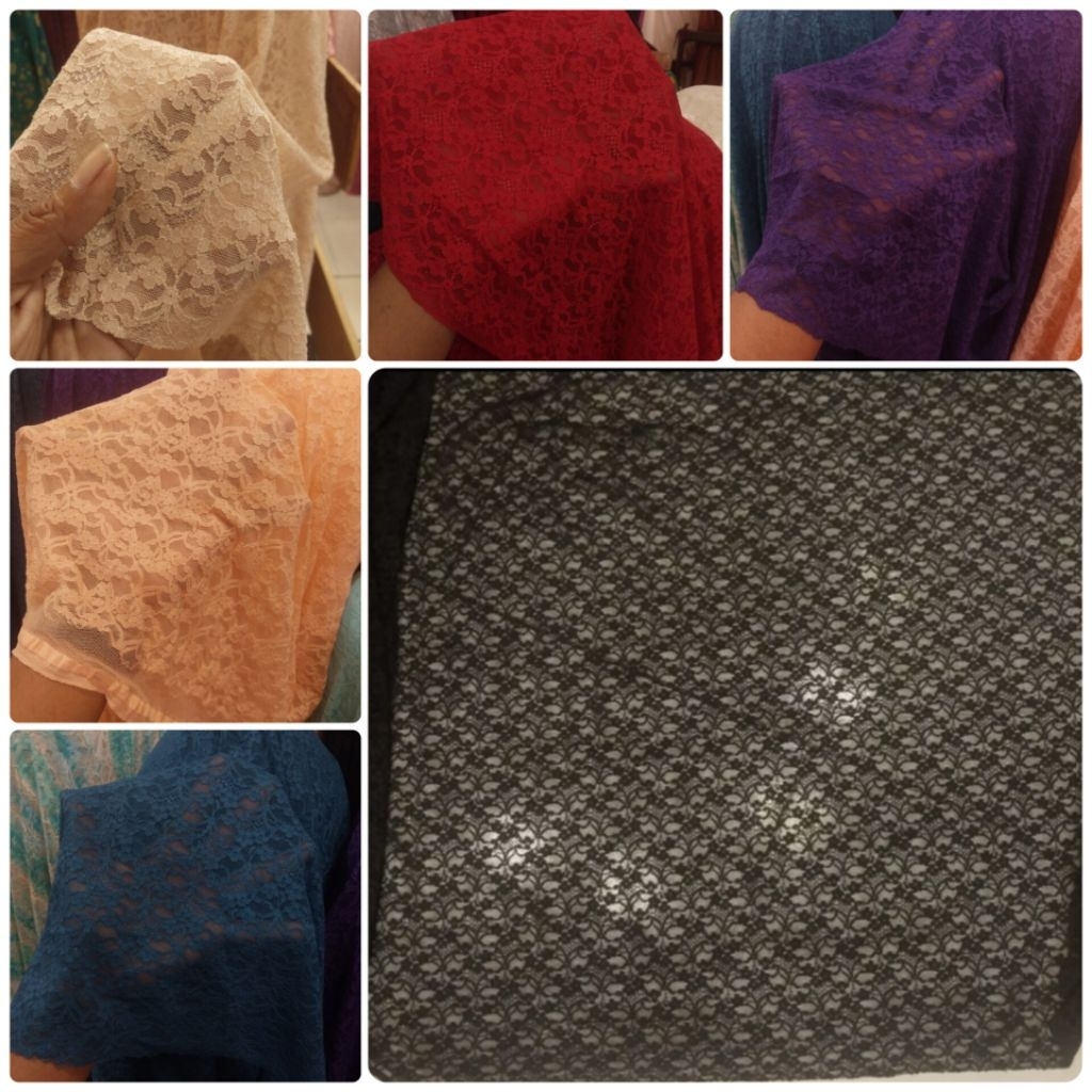 KAIN/BAHAN BRUKAT STRETCH/MELAR/ANTIK/BRUKAT KEBAYA