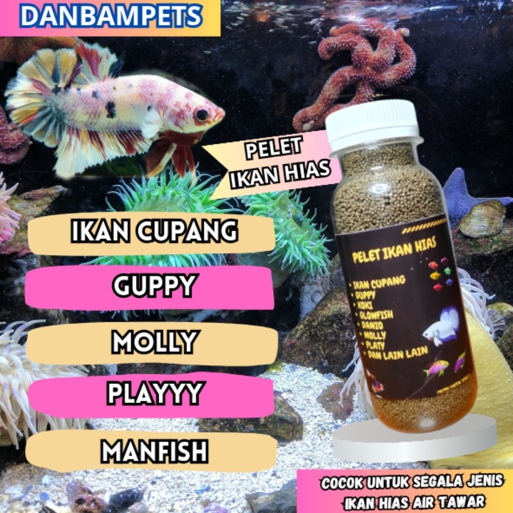 Pelet Ikan Cupang dan Ikan Hias / Pakan Ikan Hias dan Ikan Cupang