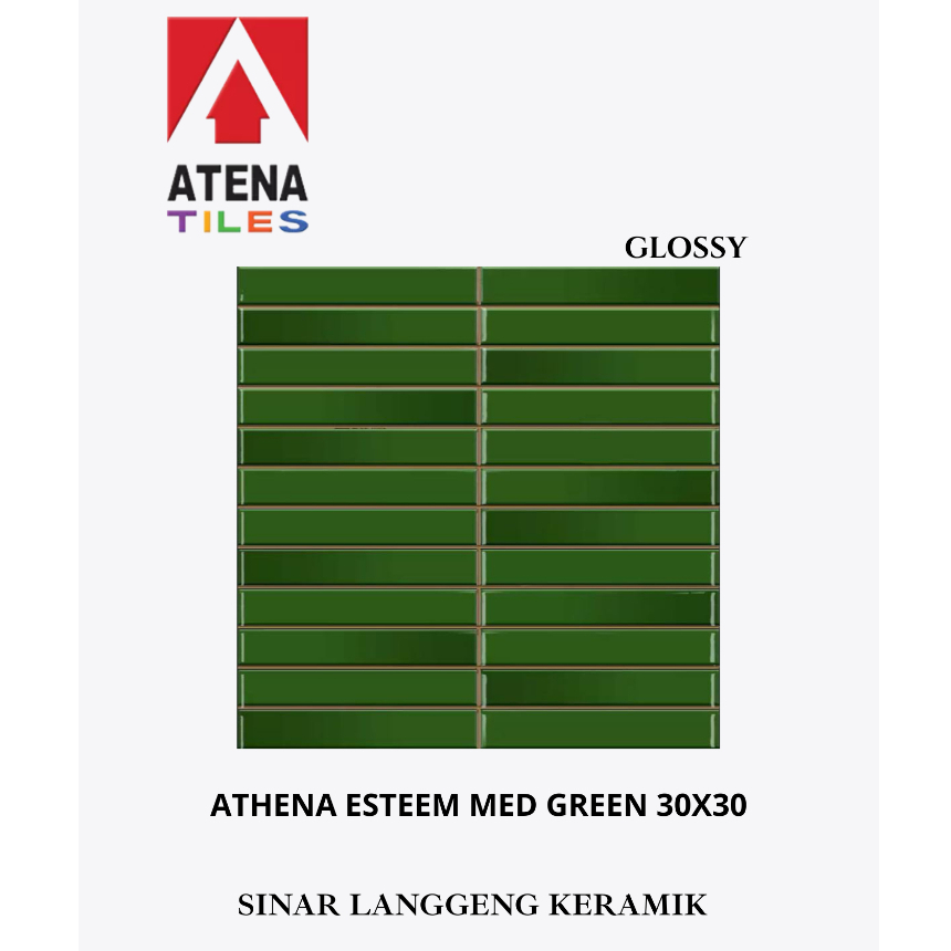 ATHENA ESTEEM MED GREEN 30X30 MULTIFUNGSI KERAMIK LANTAI DAN DINDING