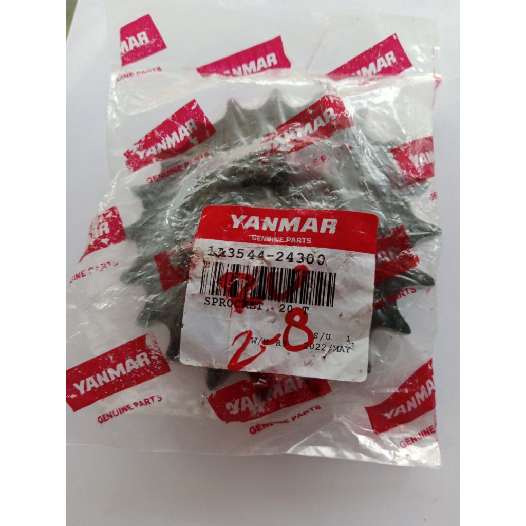 Gear Sprocket 20T gir Sproket gigi 3 Revo Yanmar Ori 1A3544-24300