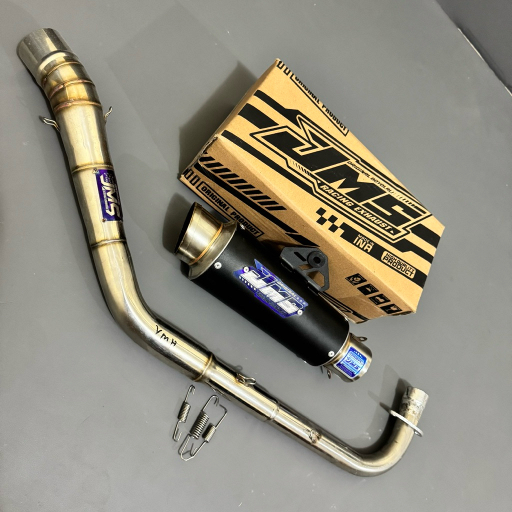 KNALPOT JMS ORIGINAL TYPE PRO BLACK FOR ALL MOTOR BEBEK LEHER ROAD RACE FREE BOX