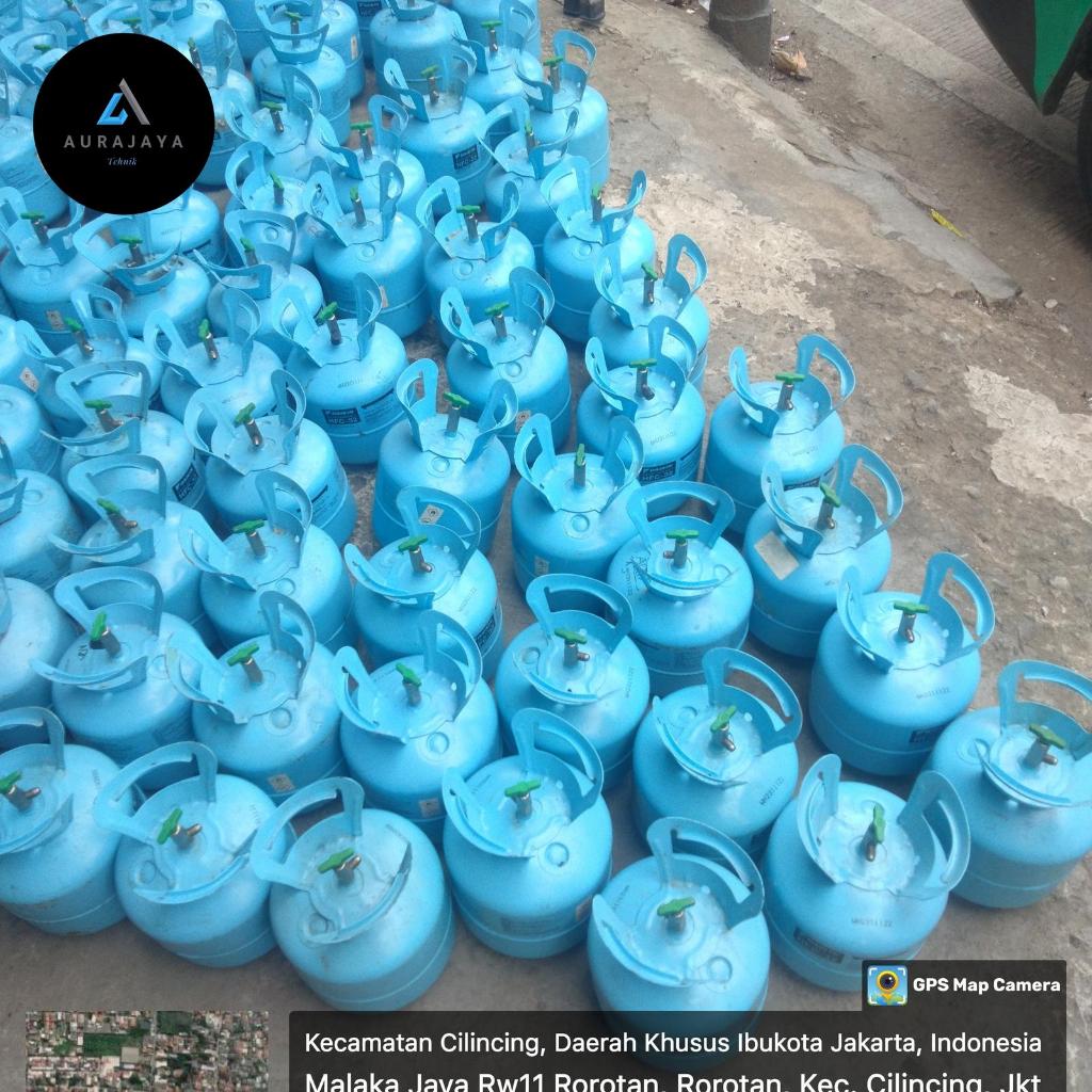tabung freon kecil 3kg R32 sudah bisa di isi Air Cooler